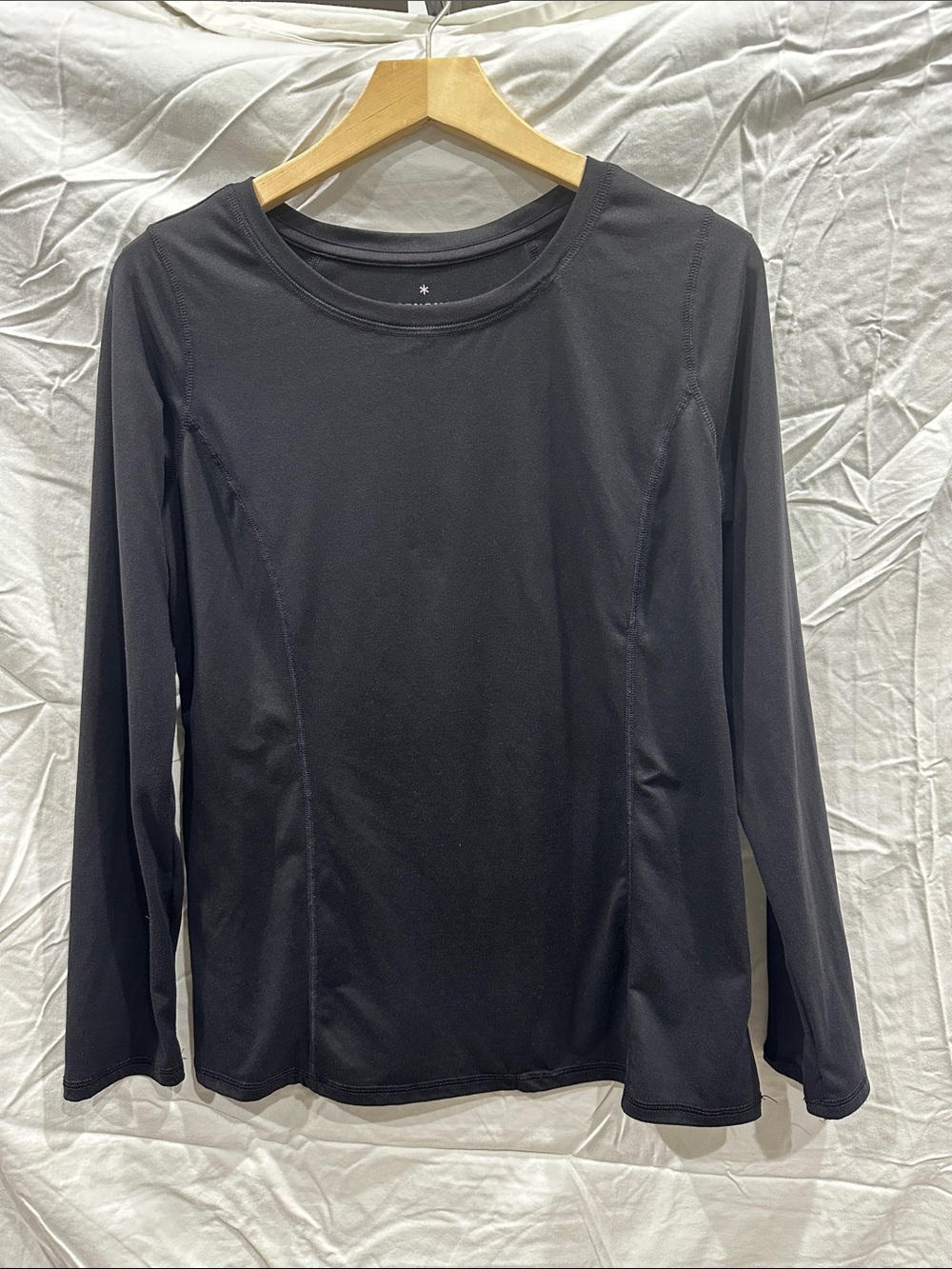 Beyond Scrubs Black Long Sleeve Women's Layering Top